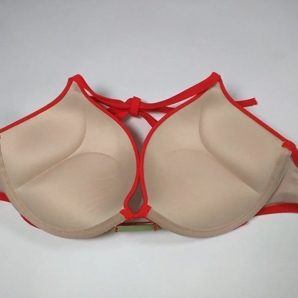 Victoria Secret 38DD Bombshell Push Up Bikini Top Red